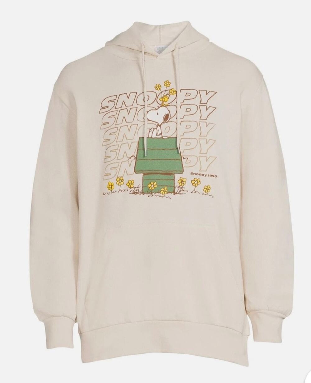 Peanuts Snoopy Cream Hoodie Sweatshirt 2XL NWOT